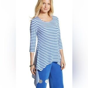 Chico’s travelers striped tunic top